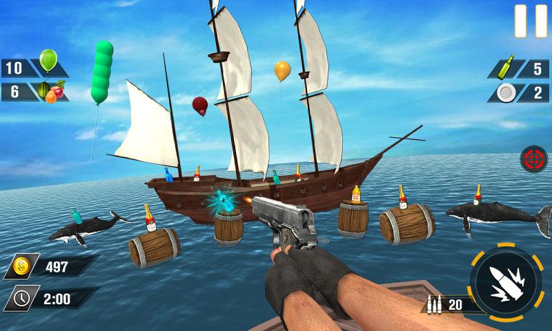 Bottle Gun Shooter Game Mod スクリーンショット 3
