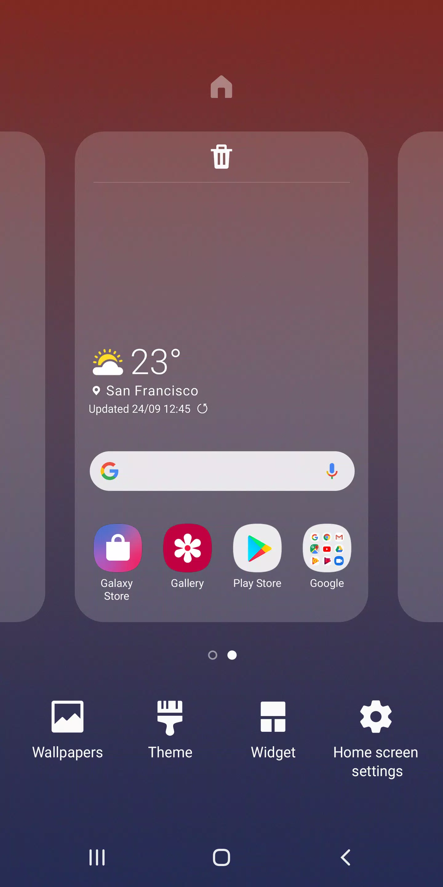 Samsung One UI-Startbildschirm Screenshot 4