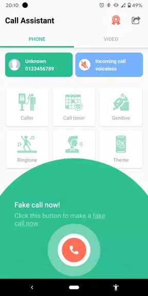 Schermata Fake Call and Sms 1