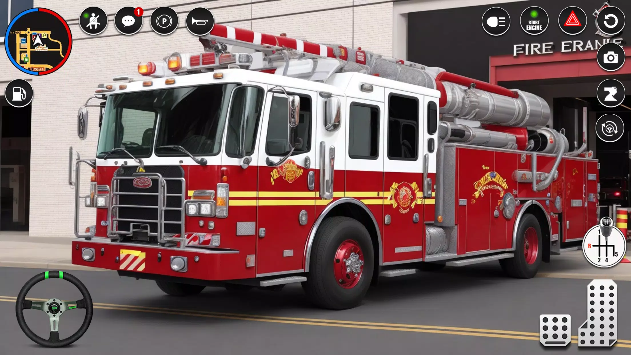 Fire Truck Rescue Sim Games 3d Captura de tela 3