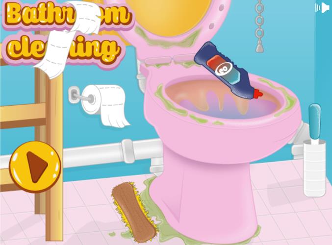 Girls bathroom cleaning games স্ক্রিনশট 1