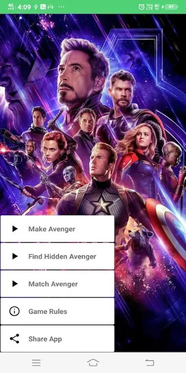 Avengers Cards Flip Game Capture d'écran 1