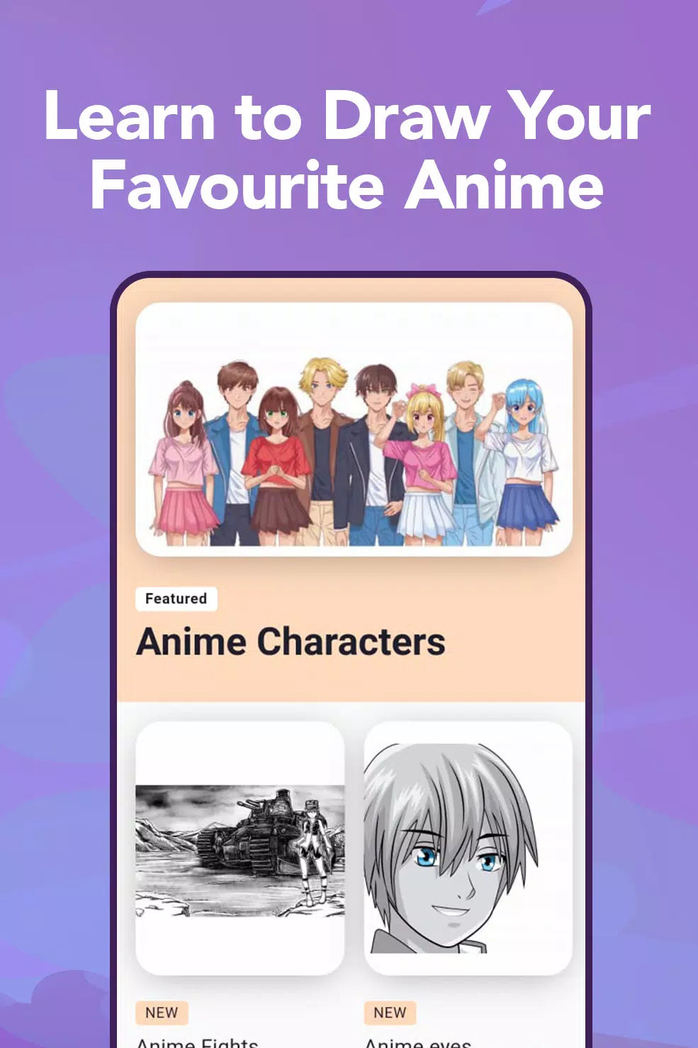 Learn to Draw Anime by Steps Captura de tela 1