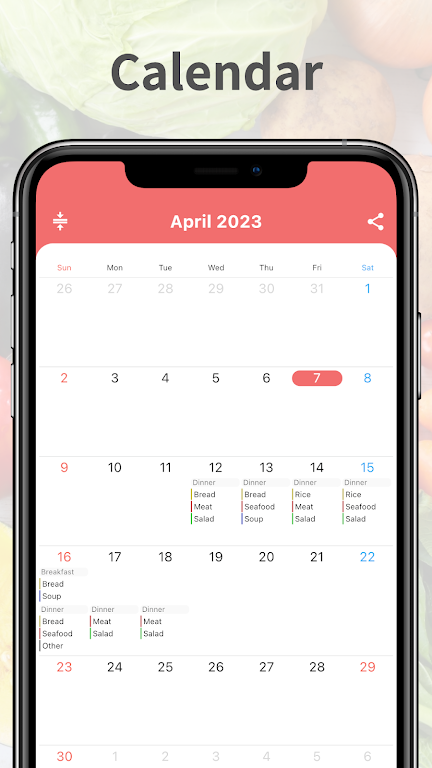 Daily Meal Planner Capture d'écran 1