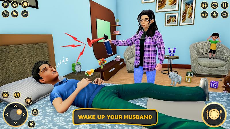 Pregnant Mom Family Game 3D Captura de tela 1