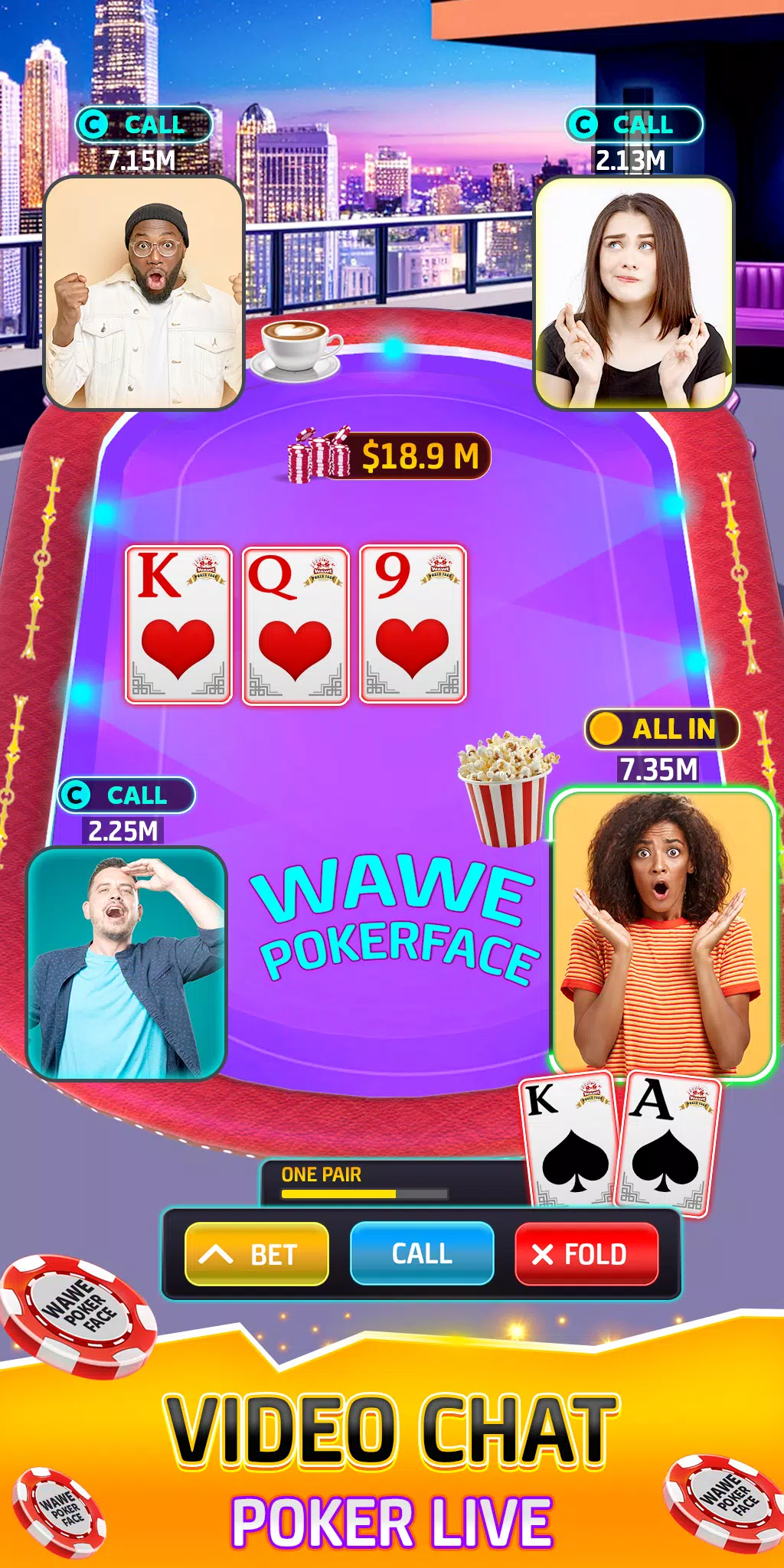 Wawe Poker Face - Holdem Poker Schermafbeelding 3