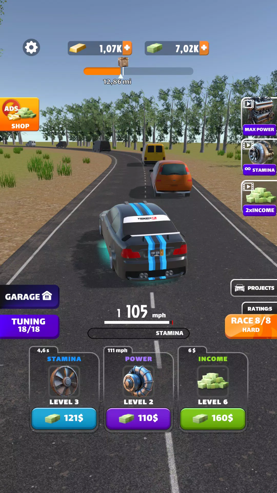 Racing Highway: Car Idle Schermafbeelding 3