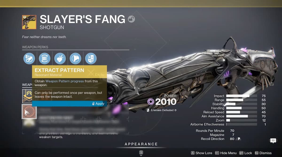 Slayer's Fang: คู่มือปืนลูกซอง Destiny 2