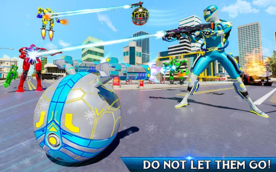 Snow Ball Robot Bike Games Скриншот 2