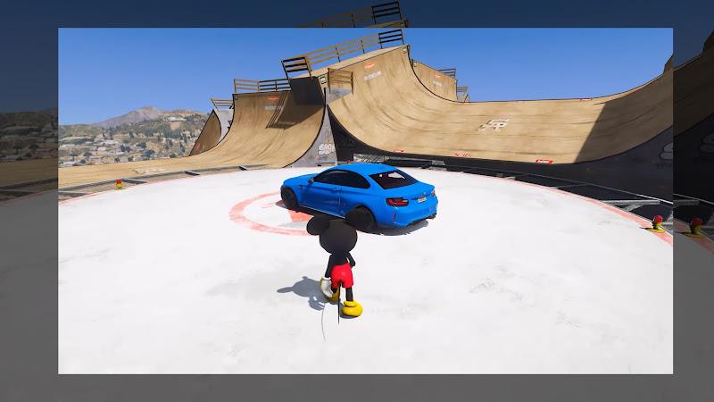 Mickey Race Mega Ramp Car স্ক্রিনশট 1