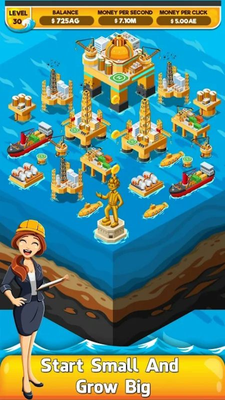 Schermata Oil Tycoon 2: Idle Miner Game 1