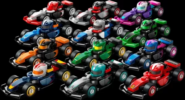 LEGO miniature F1 cars