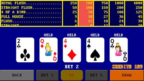 Video Poker Simulator স্ক্রিনশট 1