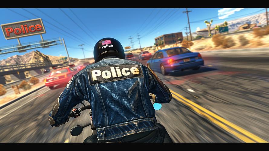 Police Bike Pursuit Highway Captura de pantalla 4