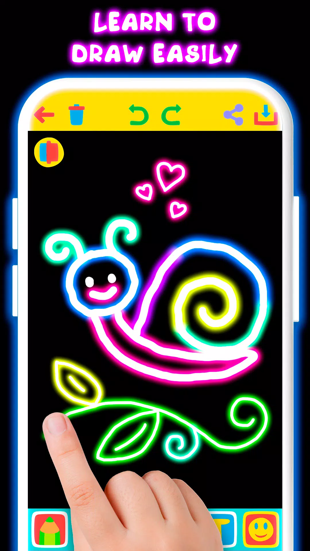 Drawing For Kids - Glow Draw Capture d'écran 1