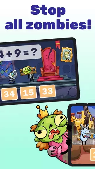 Math games: Zombie Invasion Screenshot 2