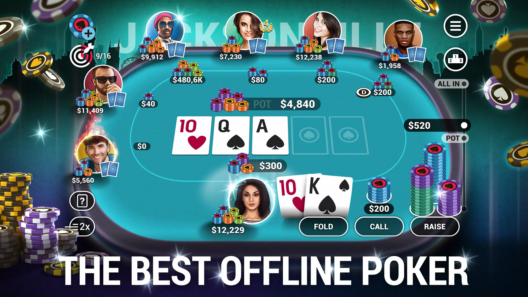 Poker World, Offline TX Holdem应用截图第1张