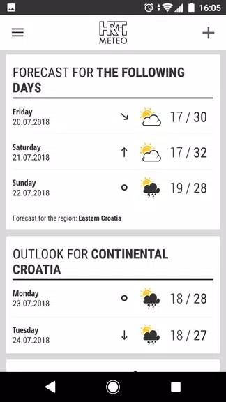 HRT METEO Schermafbeelding 3