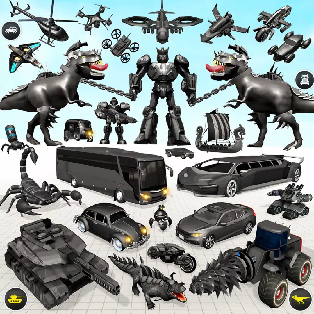 Dino Robot Car Transform Game ဖန်သားပြင်ဓာတ်ပုံ 1