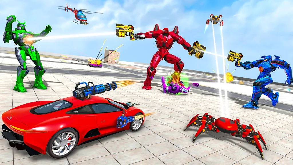 Spider Robot Games: Robot Car Captura de tela 4