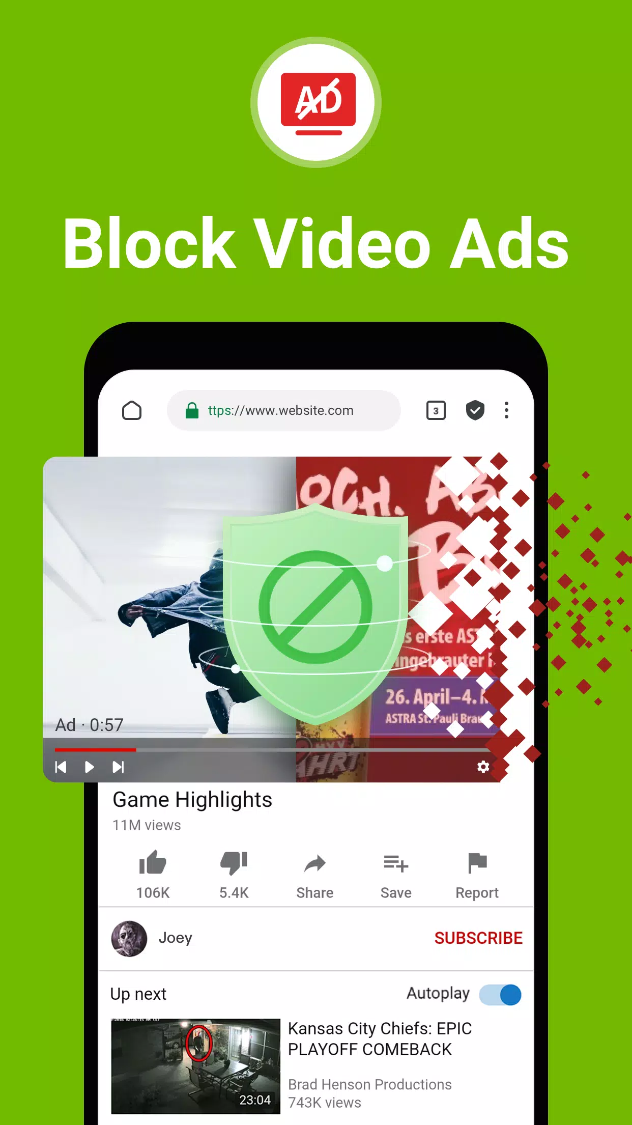 FAB Adblocker Browser: Adblock Captura de pantalla 1