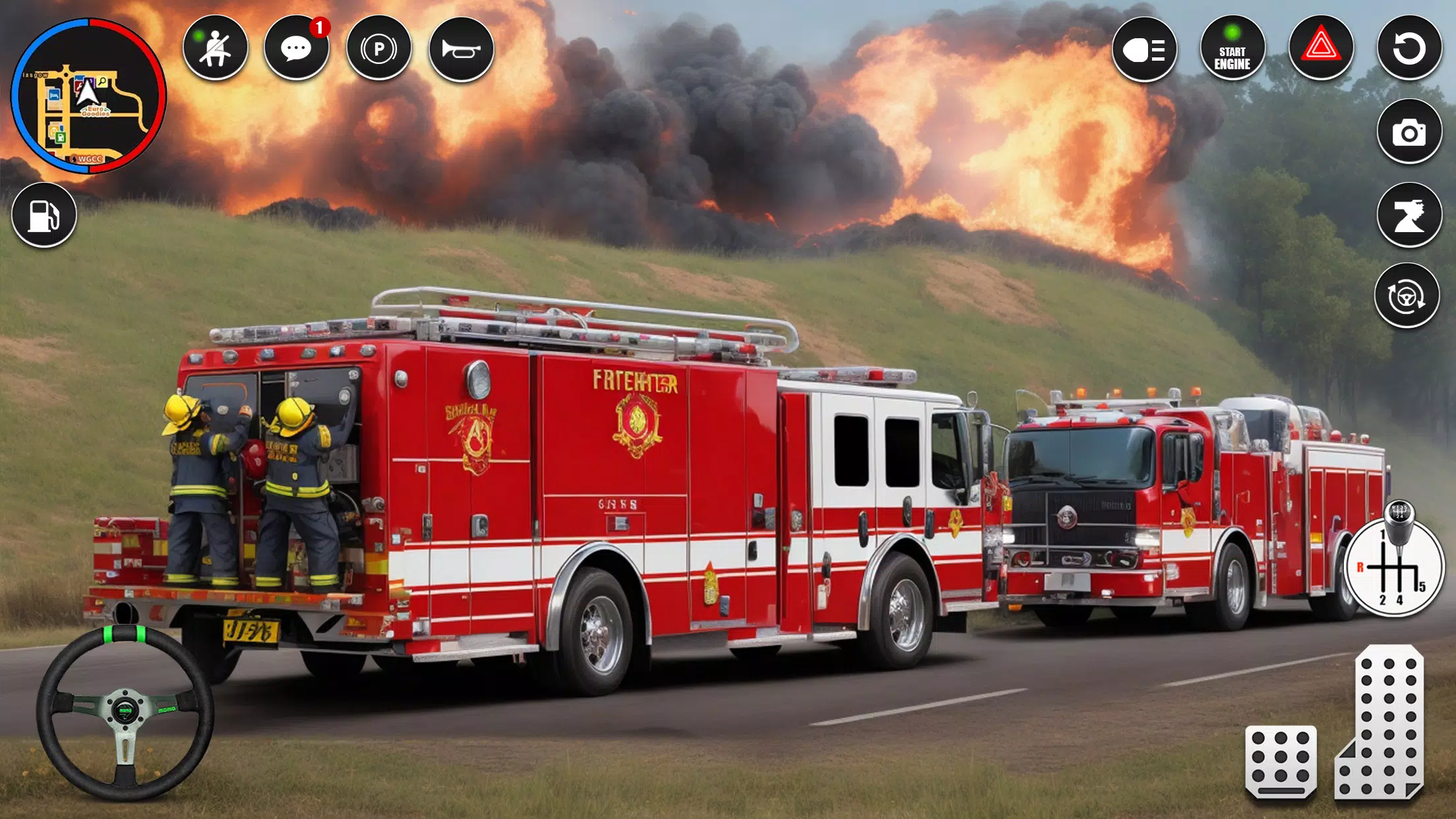 Fire Truck Rescue Sim Games 3d Schermafbeelding 4