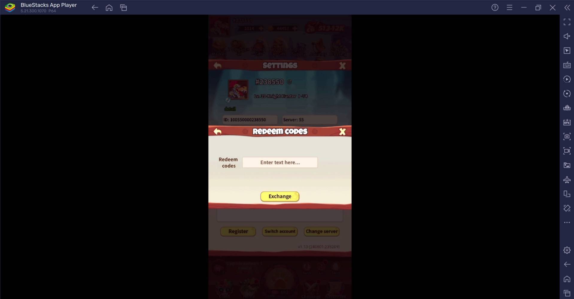 Red Dragon Legend-Hunger Chest Redeem Code Process