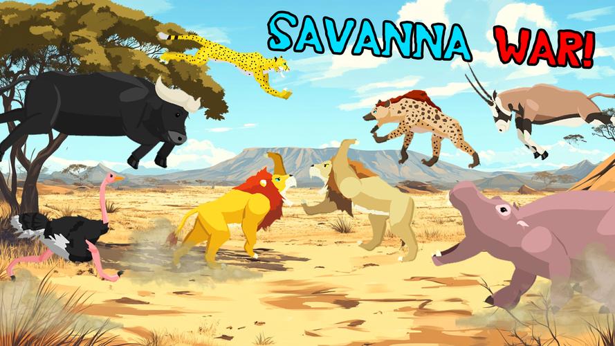 Lion Fights Savannah Animals Screenshot 1