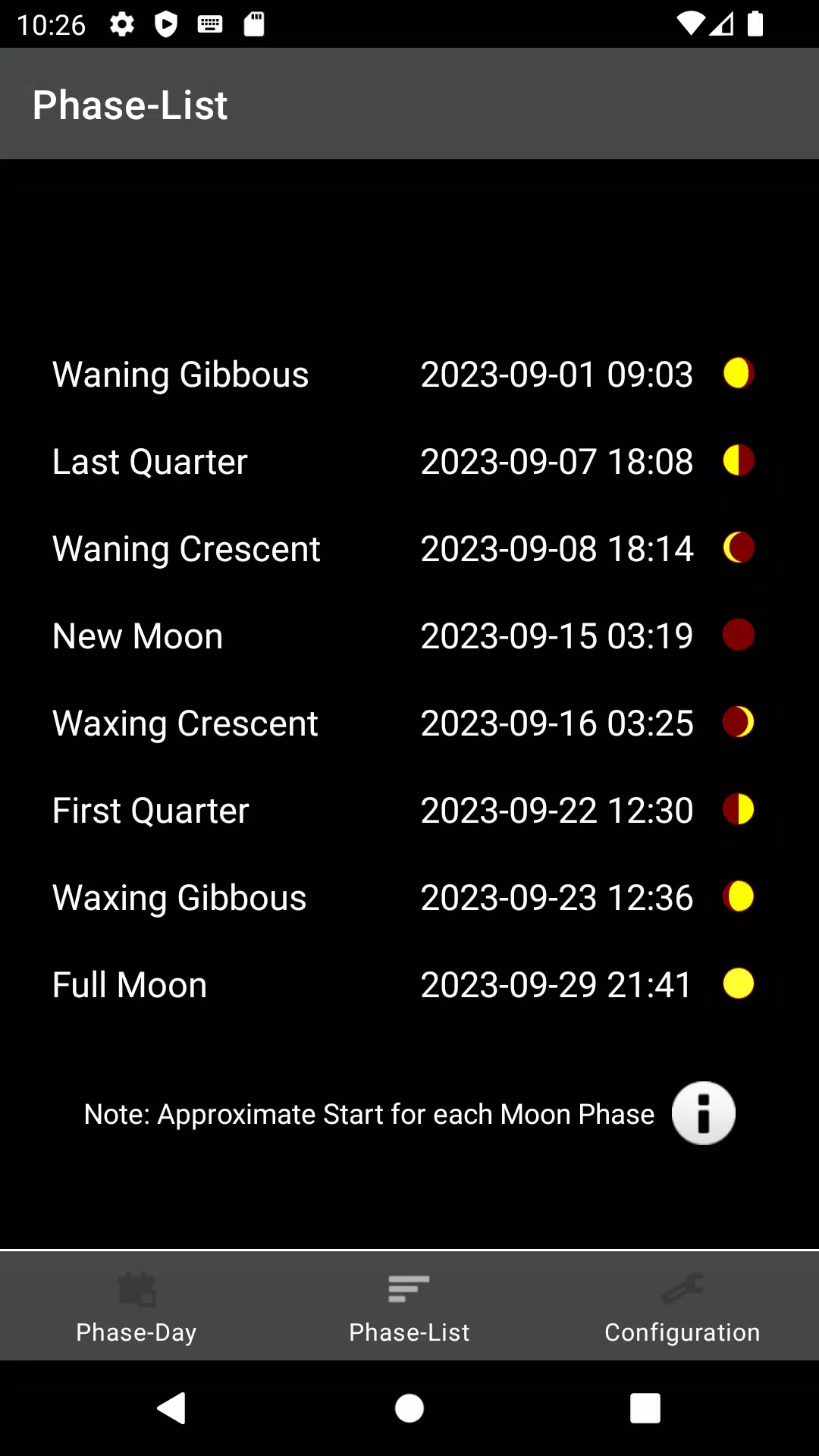 Moon Phases Widget ภาพหน้าจอ 3