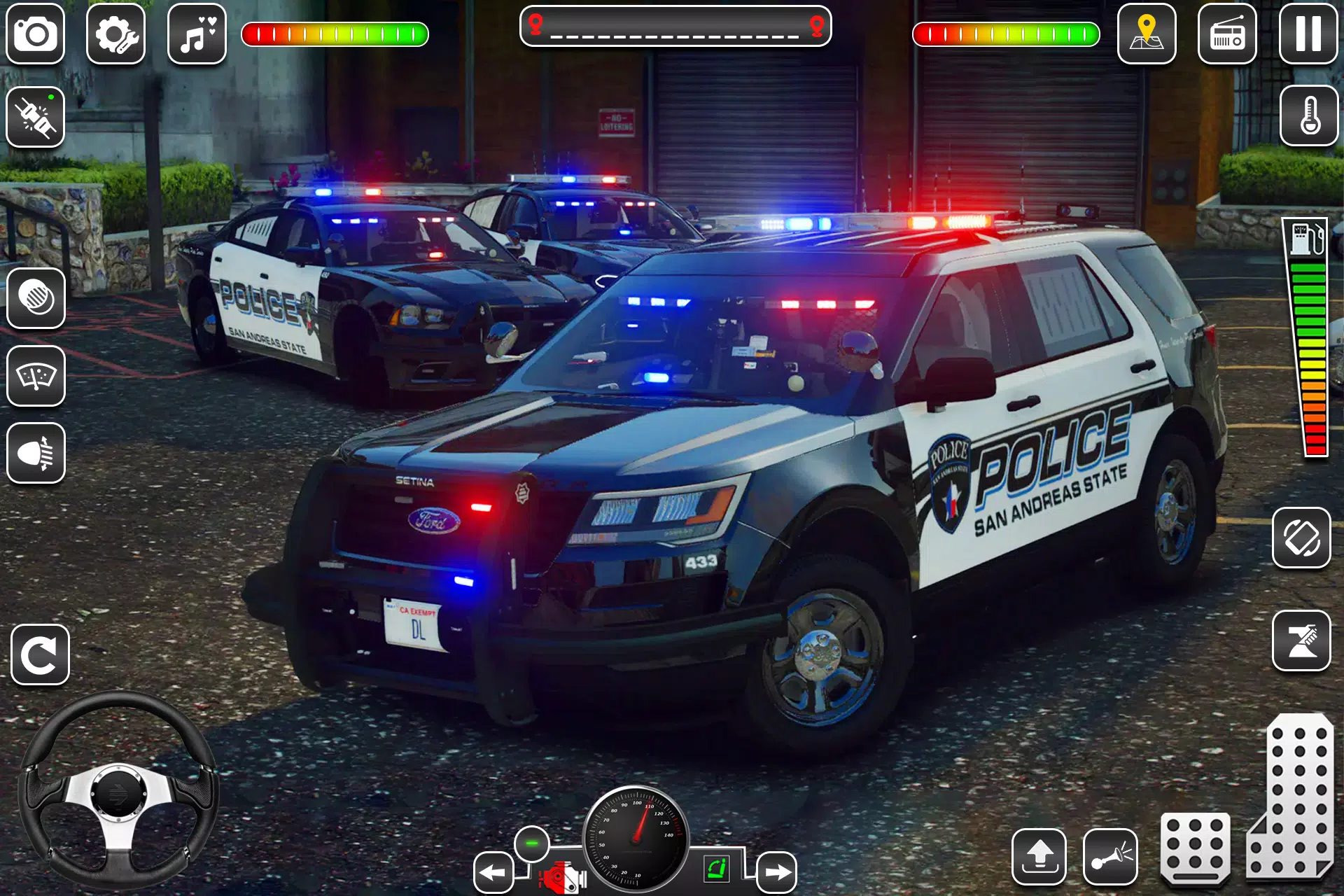 US Police Car Chase Game 3D Ekran Görüntüsü 1