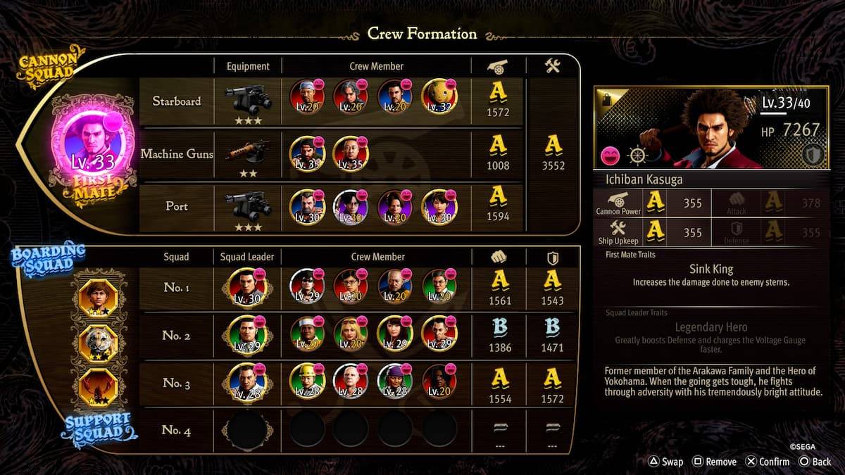 Best Pirate Coliseum Crew Formations in Like A Dragon: Pirate Yakuza alle Hawaii