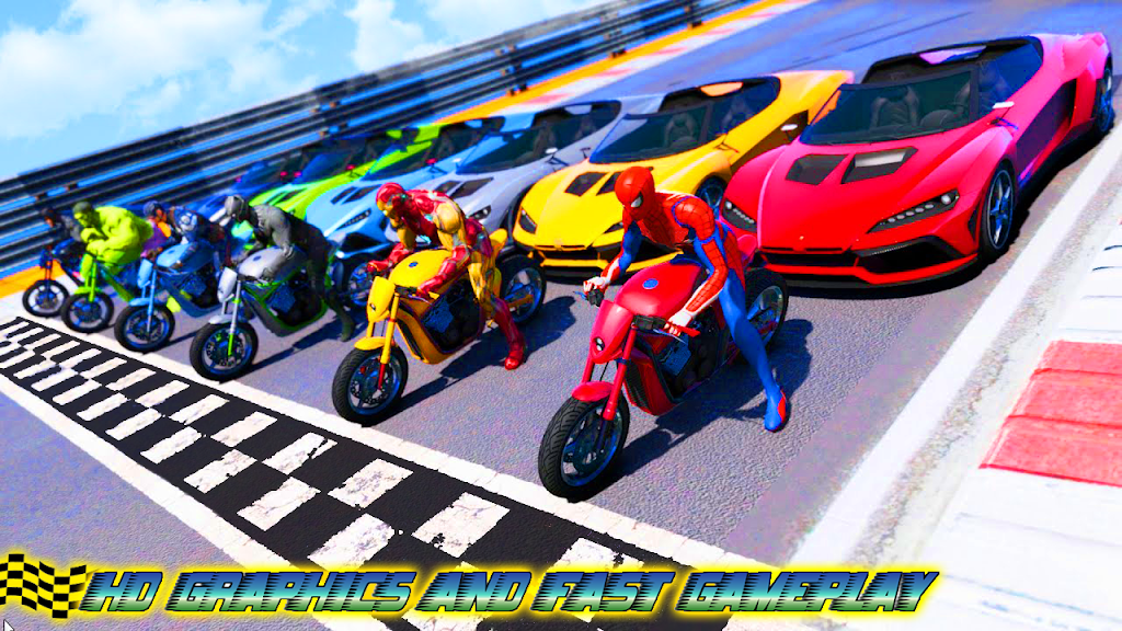 Superhero Bike Stunt Games 3D Screenshot 2