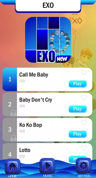 EXO Chibi Piano Tiles Capture d'écran 1