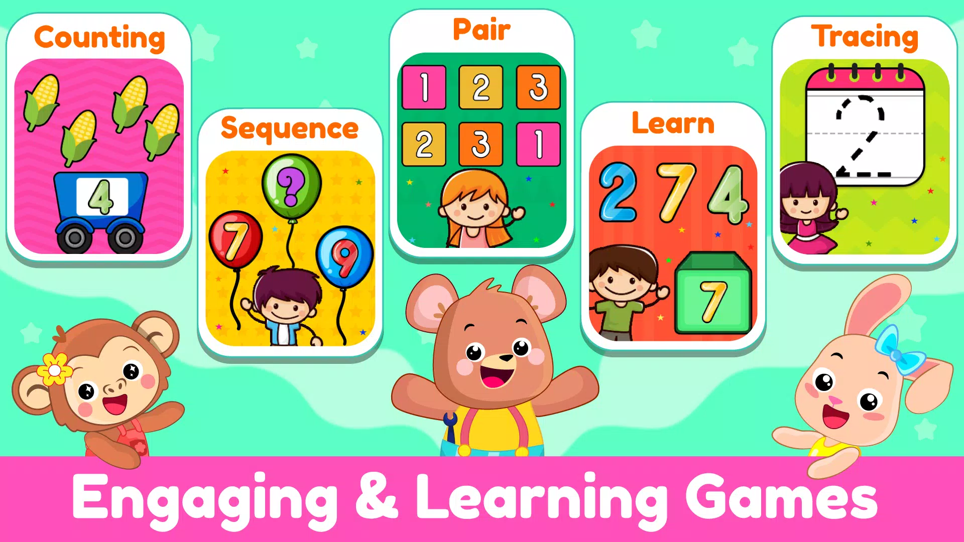 Learn 123 Numbers Kids Games Ảnh chụp màn hình 1