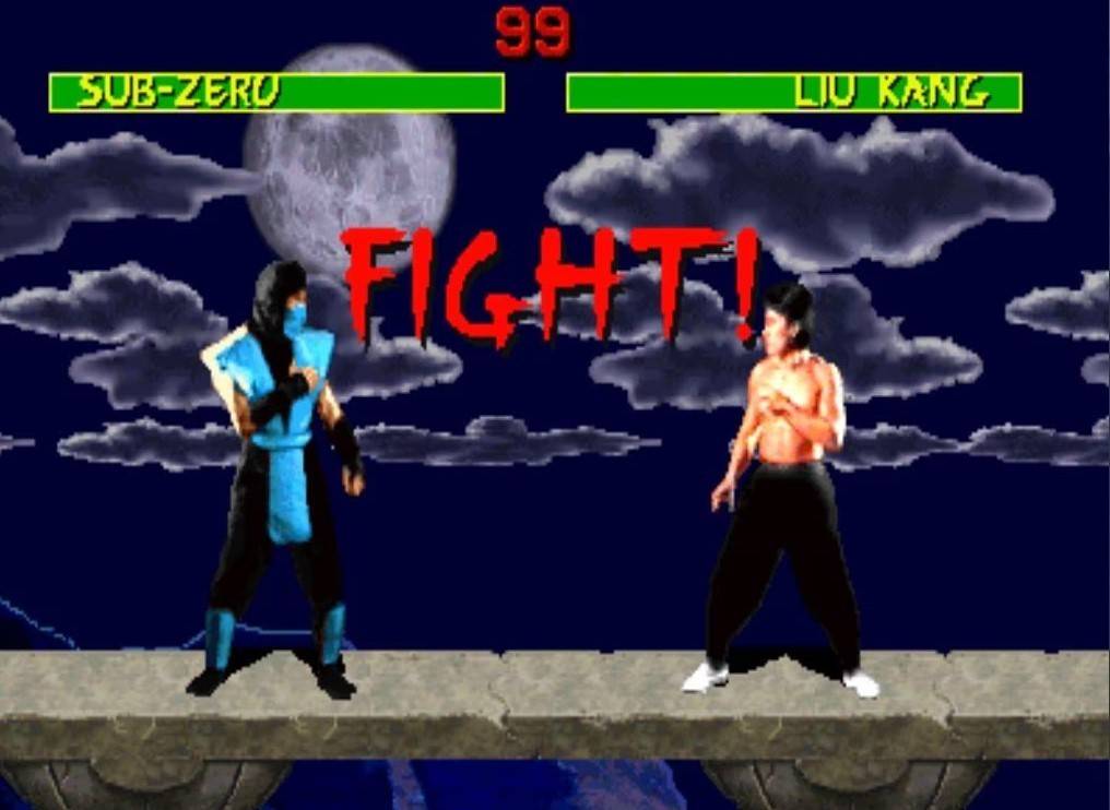 Original Mortal Kombat arcade cabinet