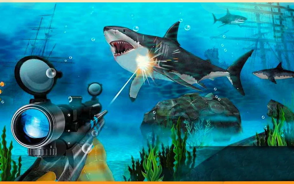 Real Whale Shark Hunting Games Captura de tela 1