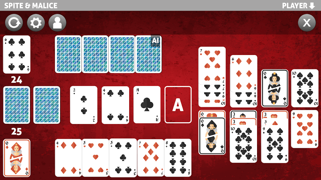 spite and malice card game スクリーンショット 1