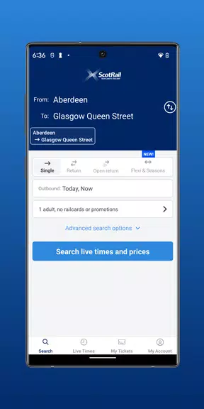 ScotRail Train Times & Tickets Скриншот 1