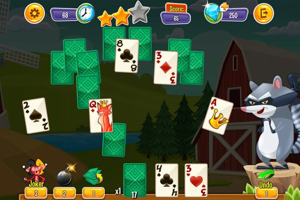 Playful Animal Solitaire ဖန်သားပြင်ဓာတ်ပုံ 3