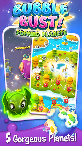 Bubble Bust! - Popping Planets ภาพหน้าจอ 3