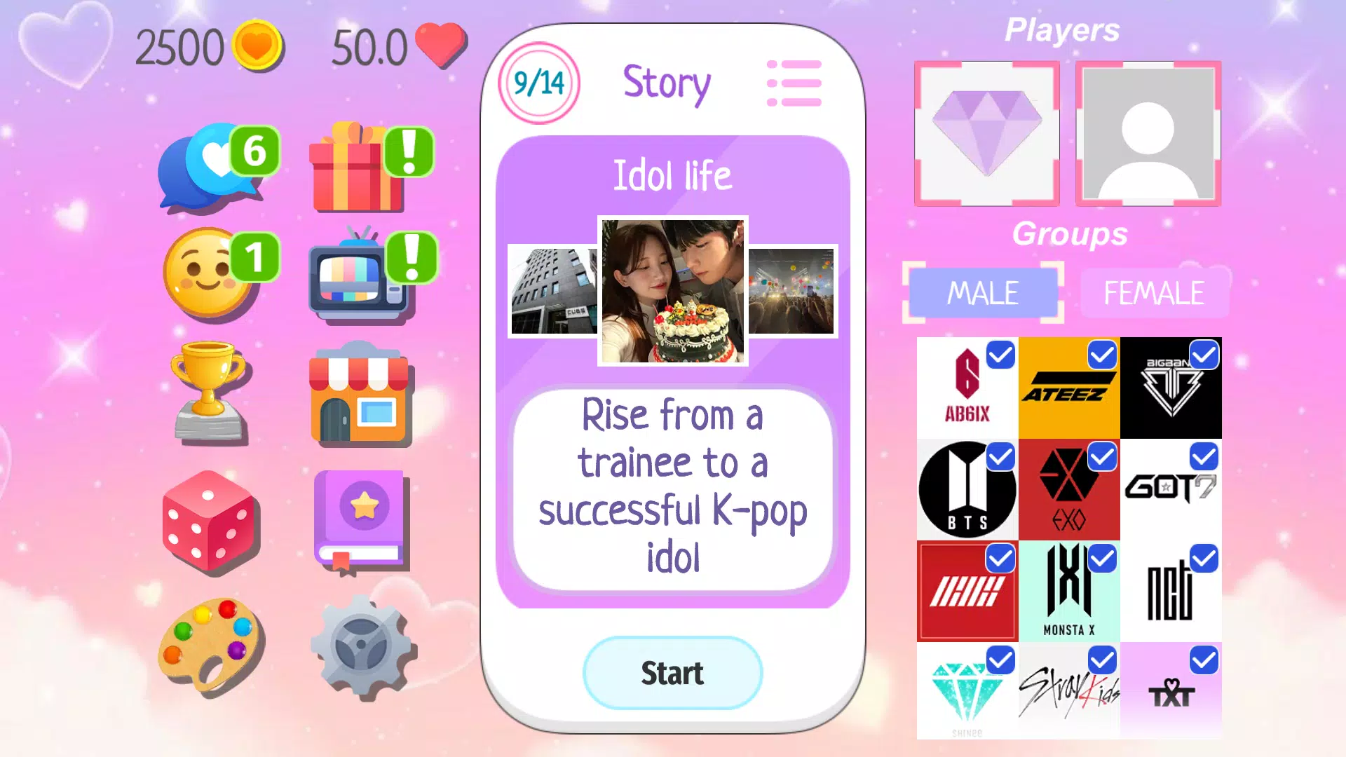 K-Pop Dating Game স্ক্রিনশট 1