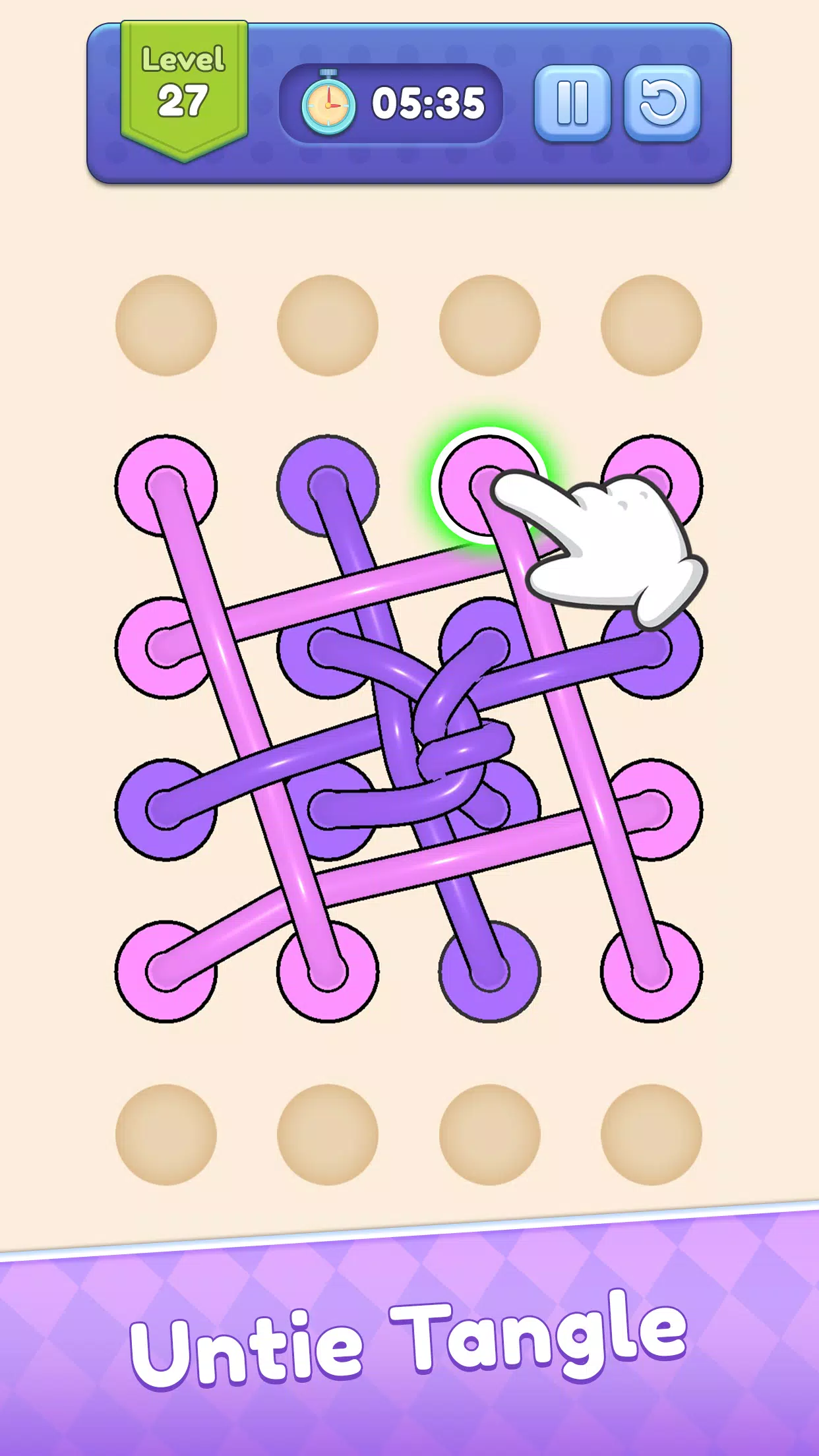 Tangle Out: Rope Puzzle Captura de pantalla 1