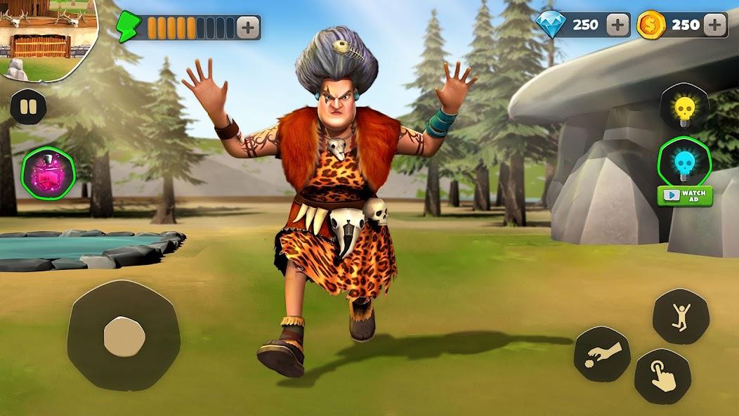 Scary Teacher Stone Age Mod Скриншот 2