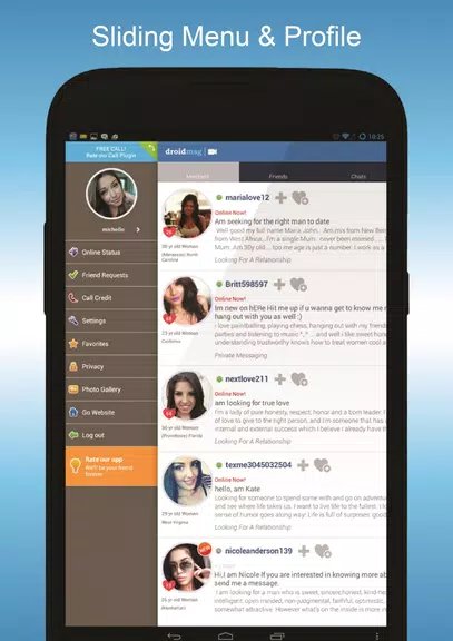 DroidMSG - Chat & Video Calls ဖန်သားပြင်ဓာတ်ပုံ 2