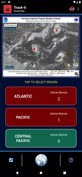 Track-It Hurricane Tracker Captura de tela 1