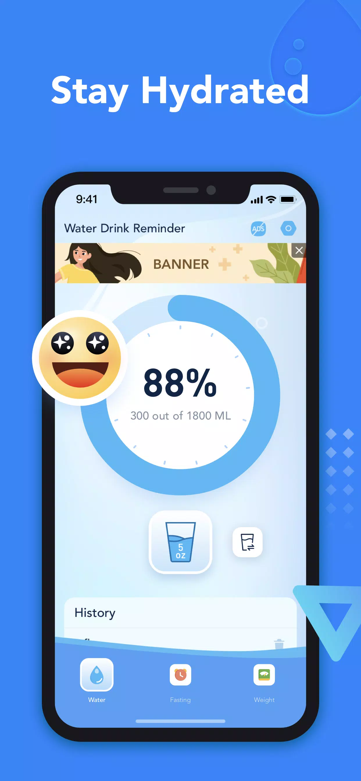 Drink Water & Fasting Tracker স্ক্রিনশট 1