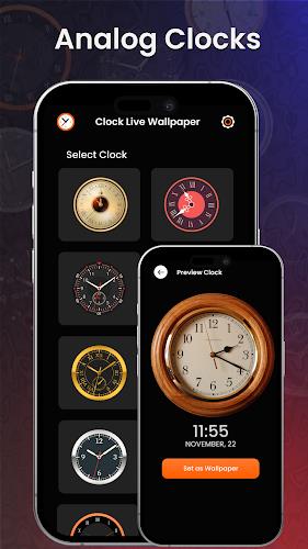 Analog Clock Wallpaper：3DClock स्क्रीनशॉट 1