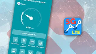 4G LTE, 5G network speed meter Captura de pantalla 1