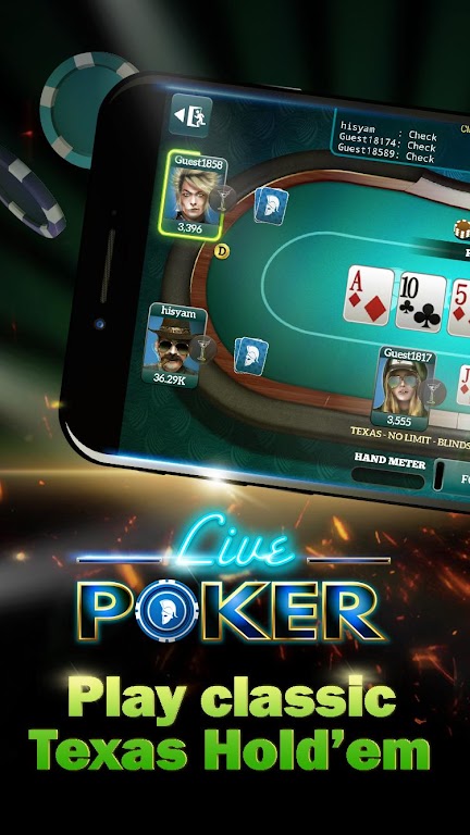 Live Poker Tables–Texas holdem and Omaha Screenshot 1