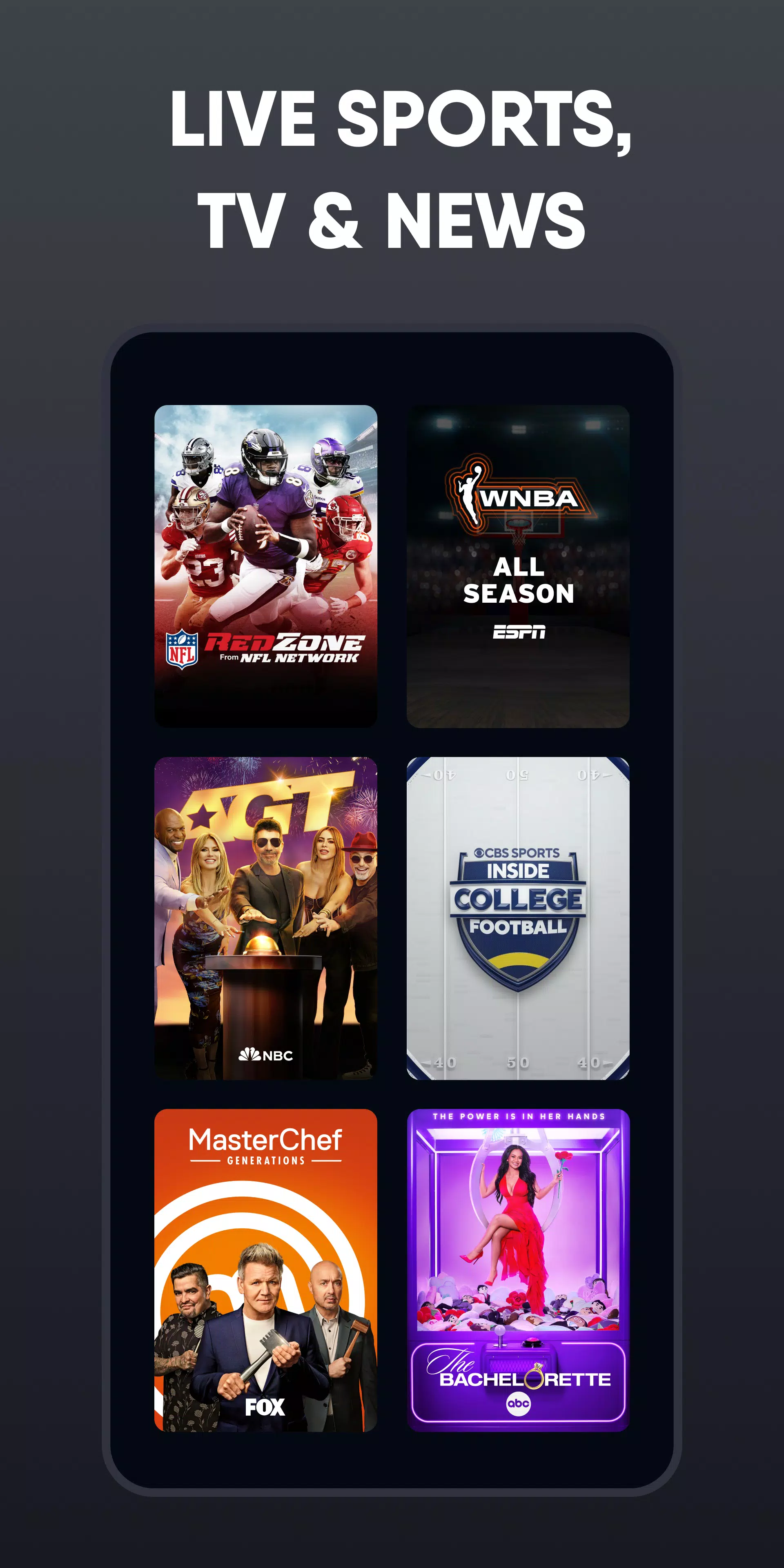 Fubo: Watch Live TV & Sports Capture d'écran 4